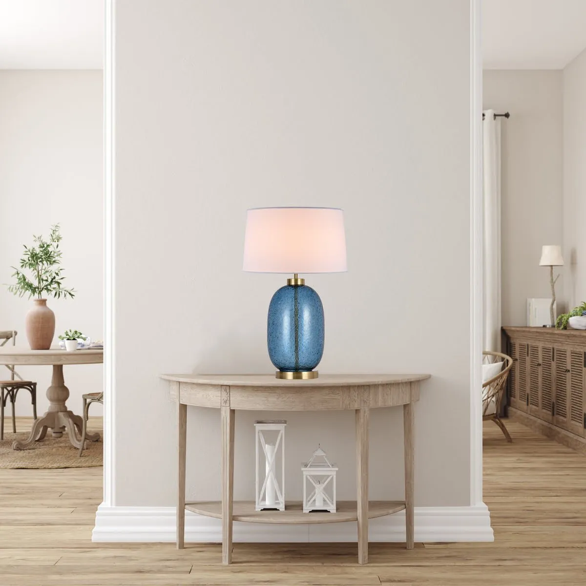 Lampa stołowa Amur niebieska 1xE27 - obrazek 2