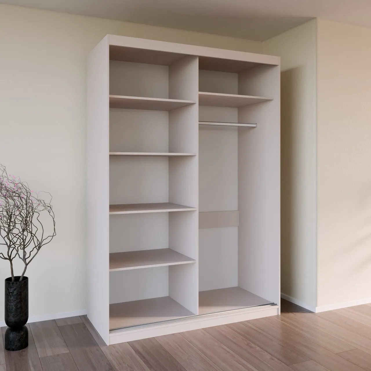 Szafa przesuwna z lustrem VALTURA 150cm kaszmir - obrazek 4
