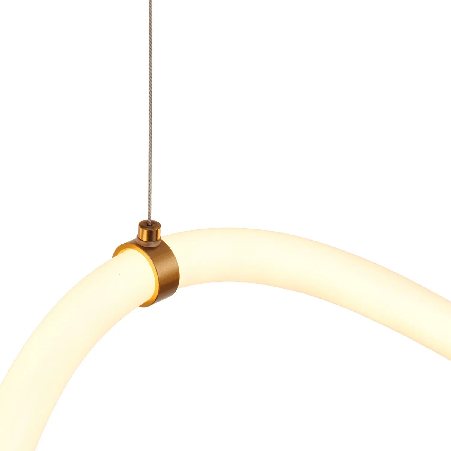 Lampa wisząca SNAKE LED 400 cm - elastyczny przewód LED, 3000K, złote uchwyty - obrazek 6