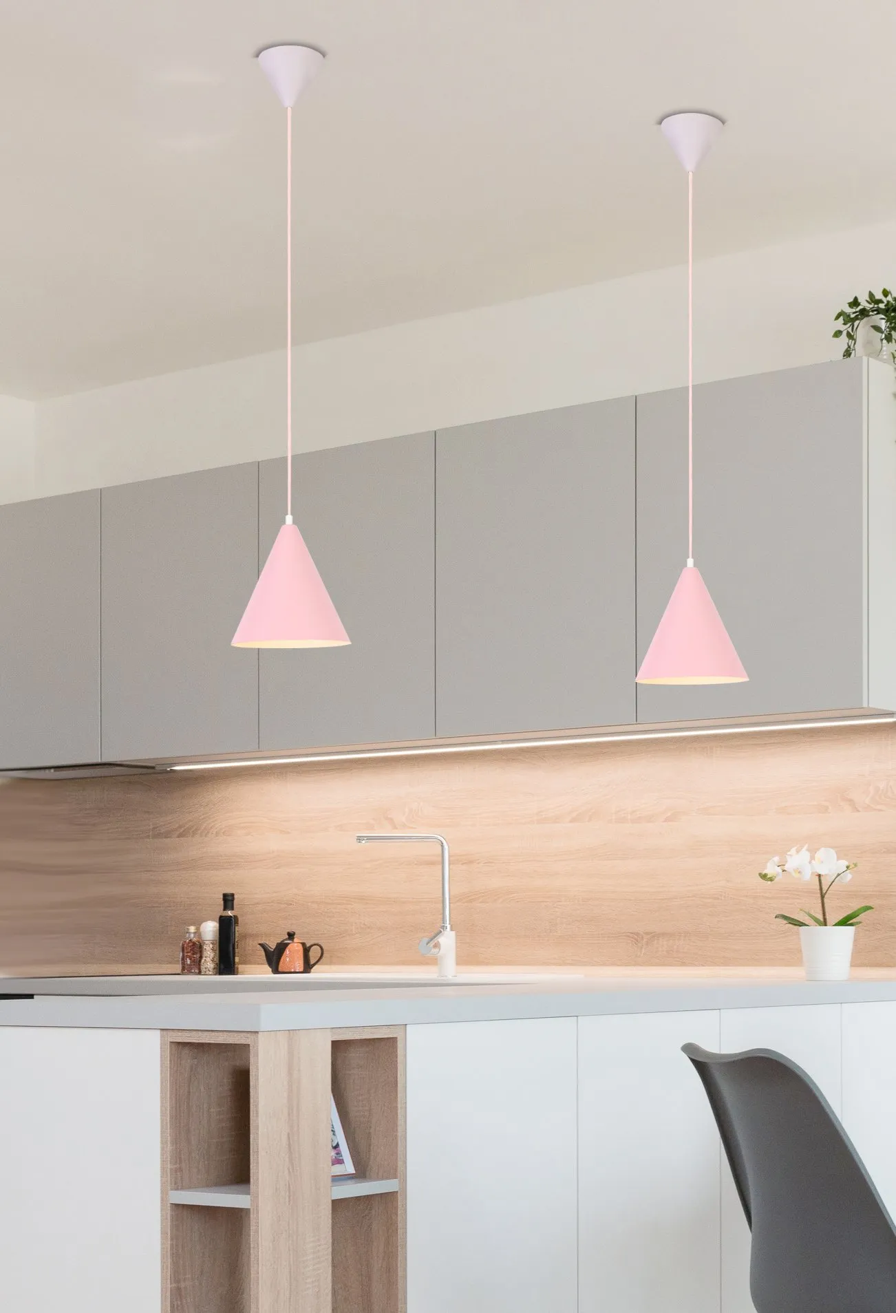 LAMPA WISZĄCA VOSS 1 RÓŻOWY - obrazek 3