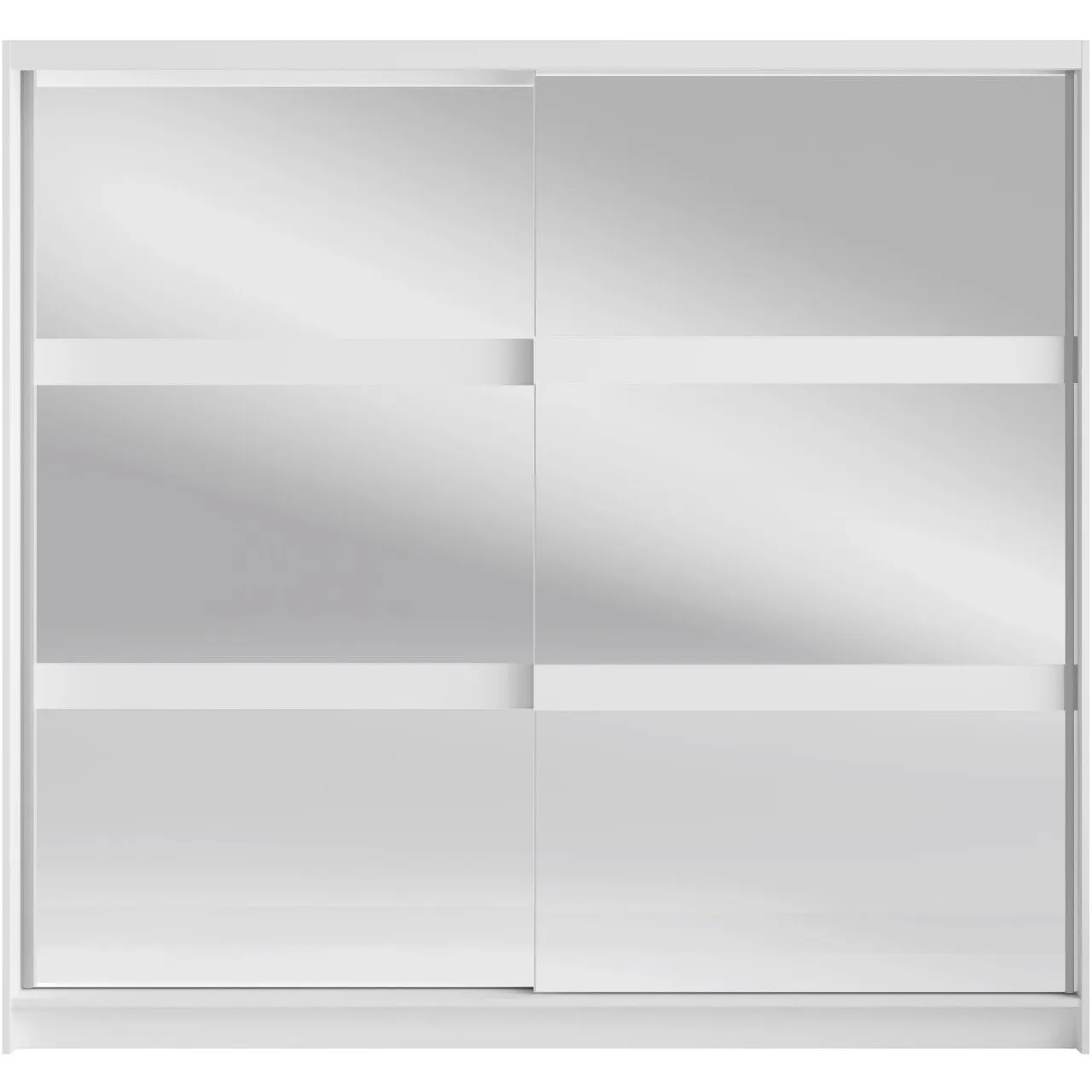 Szafa przesuwna z lustrem 230 NINO 01 biały - obrazek 2