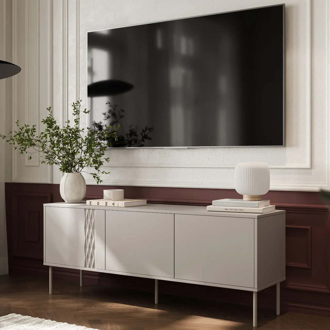Komoda RTV TIFFANY 150 beż mat - obrazek 4