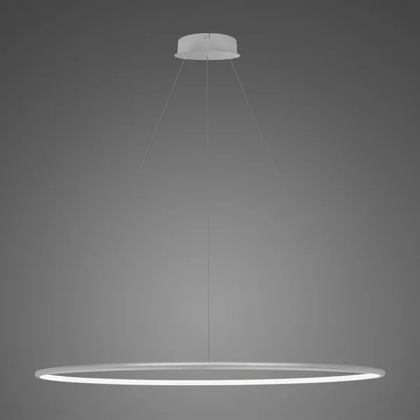 Lampa wisząca Ledowe Okręgi No.1 120cm 3k srebrna