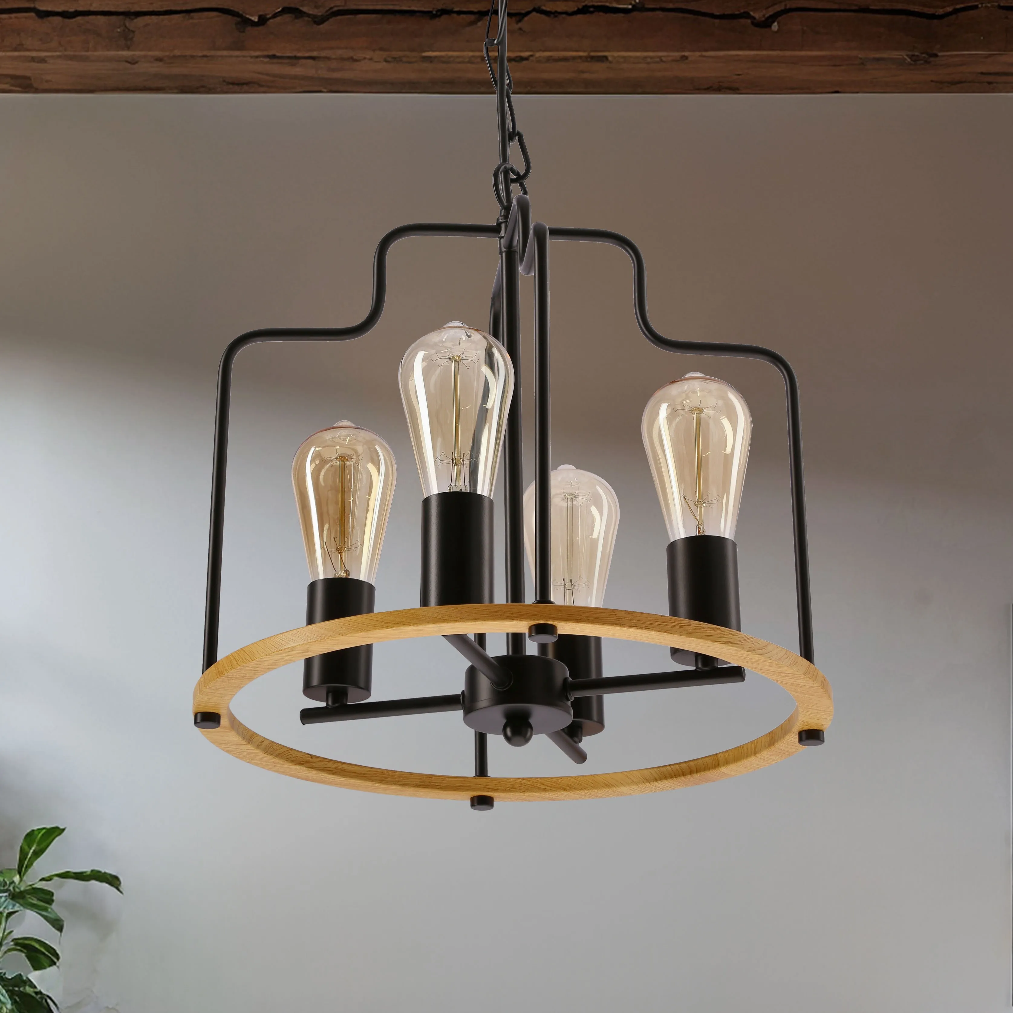 Datus lampa sufitowa czarny 4x40W E27 - obrazek 3