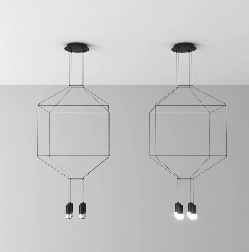 Lampa wisząca LINEA-4 czarna 45 cm - obrazek 2