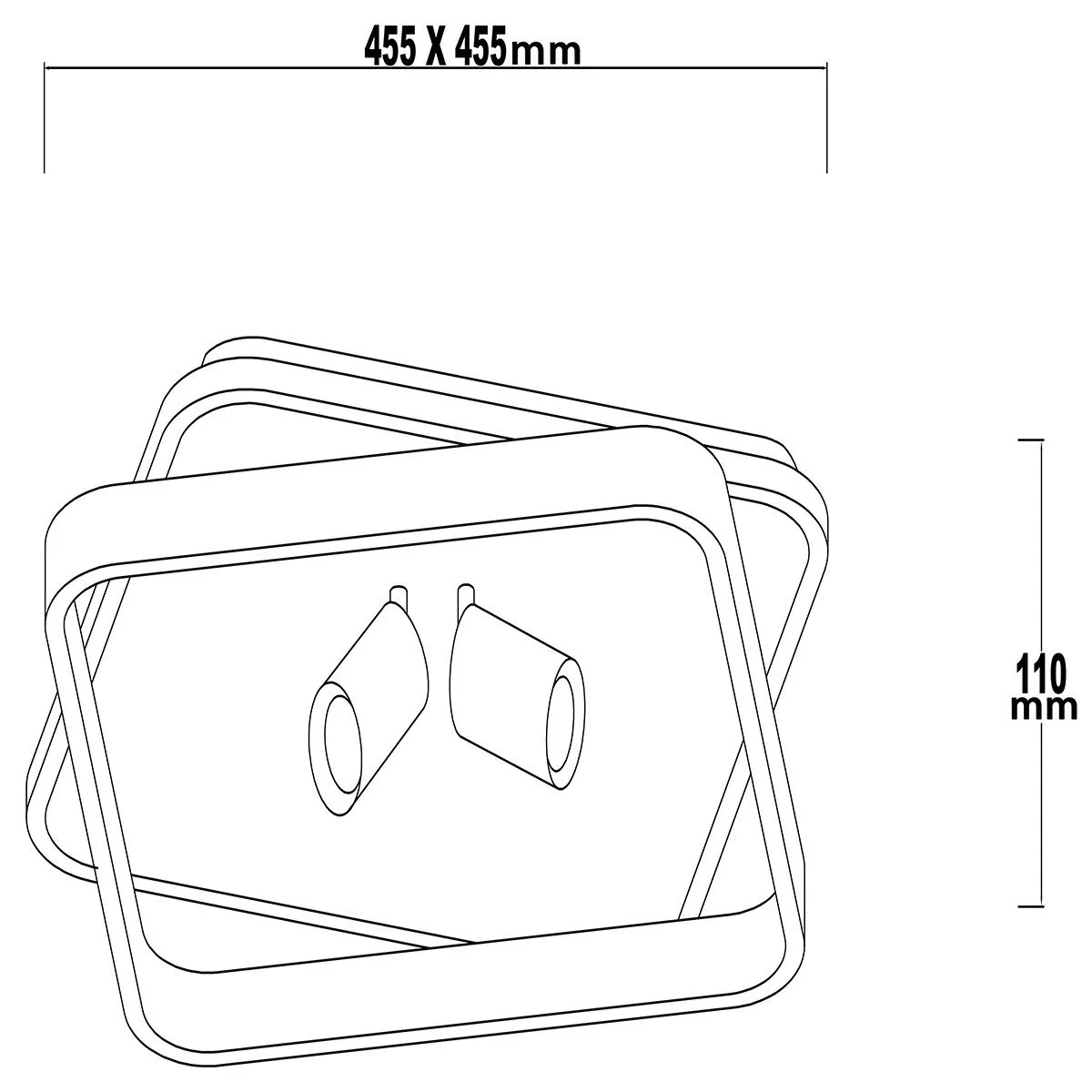 Plafon Parma 2 kwadratowy biały 2xGU10 LED CCT - obrazek 11