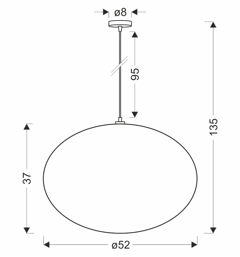 MELLOW lampa wisząca czarny 1x40W E27 abażur mist 52 biały kula - obrazek 7