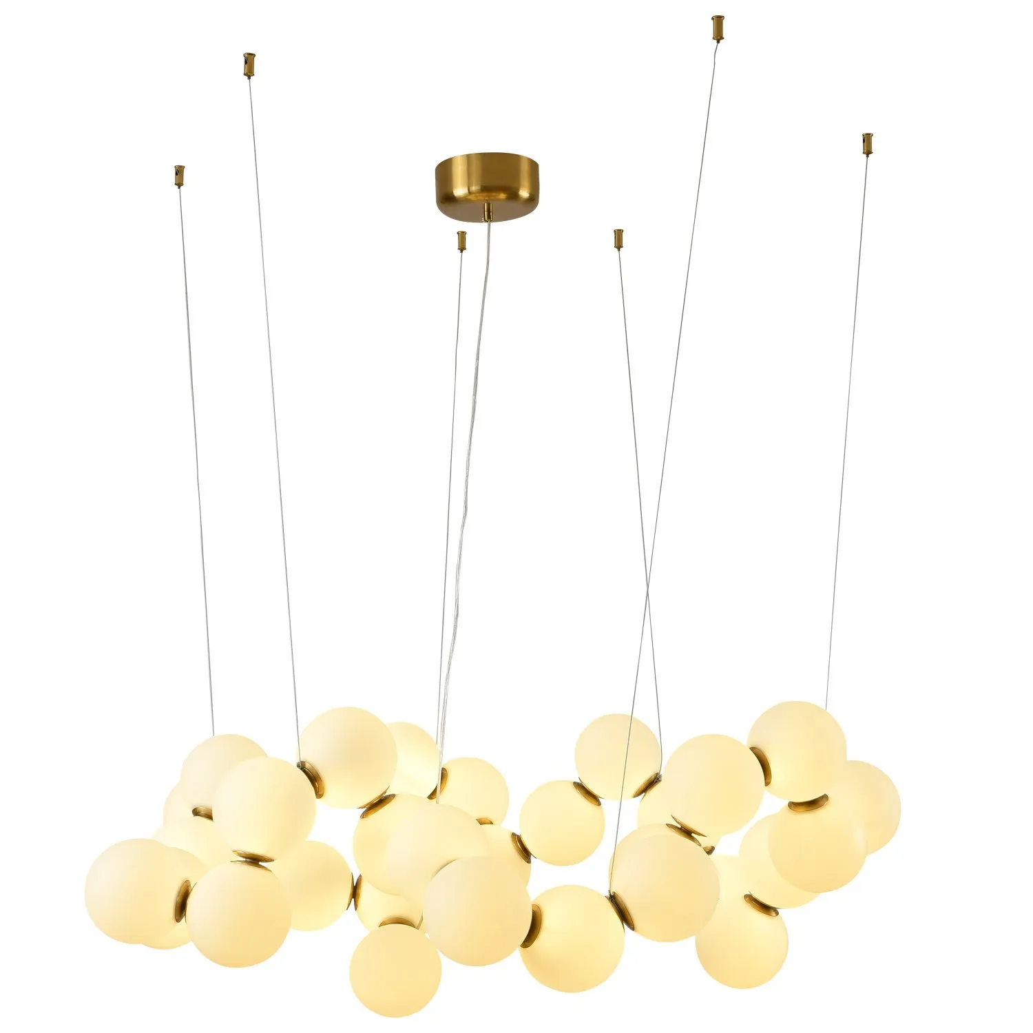 Lampa wisząca CORALLI-100 biało-mosiężna 100 cm - obrazek 6