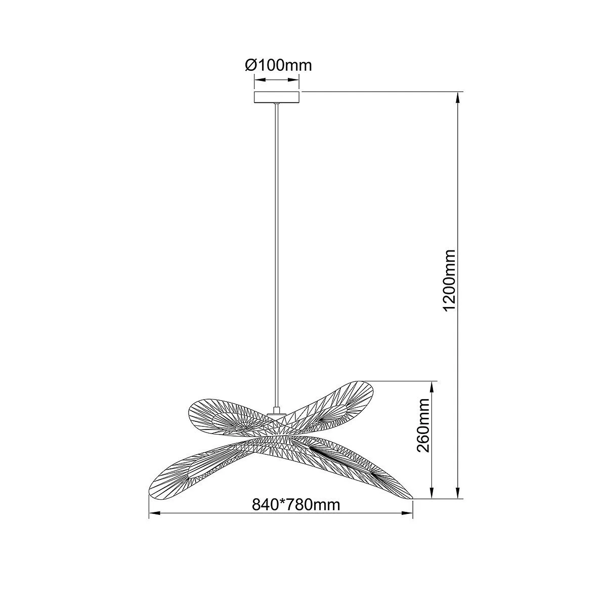 Rattanowa lampa wisząca Raya naturalna 1xE27 - obrazek 11