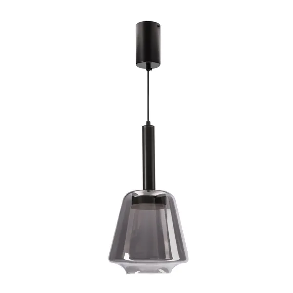 BUENO lampa wisząca czarny 1x9W GX53 klosz bezbarwny+dymiony