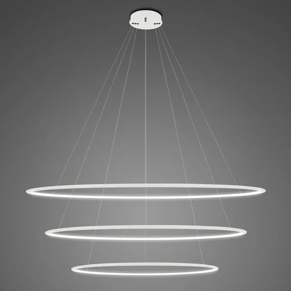 Lampa wisząca Ledowe Okręgi No.3 120cm 4k biała Dali