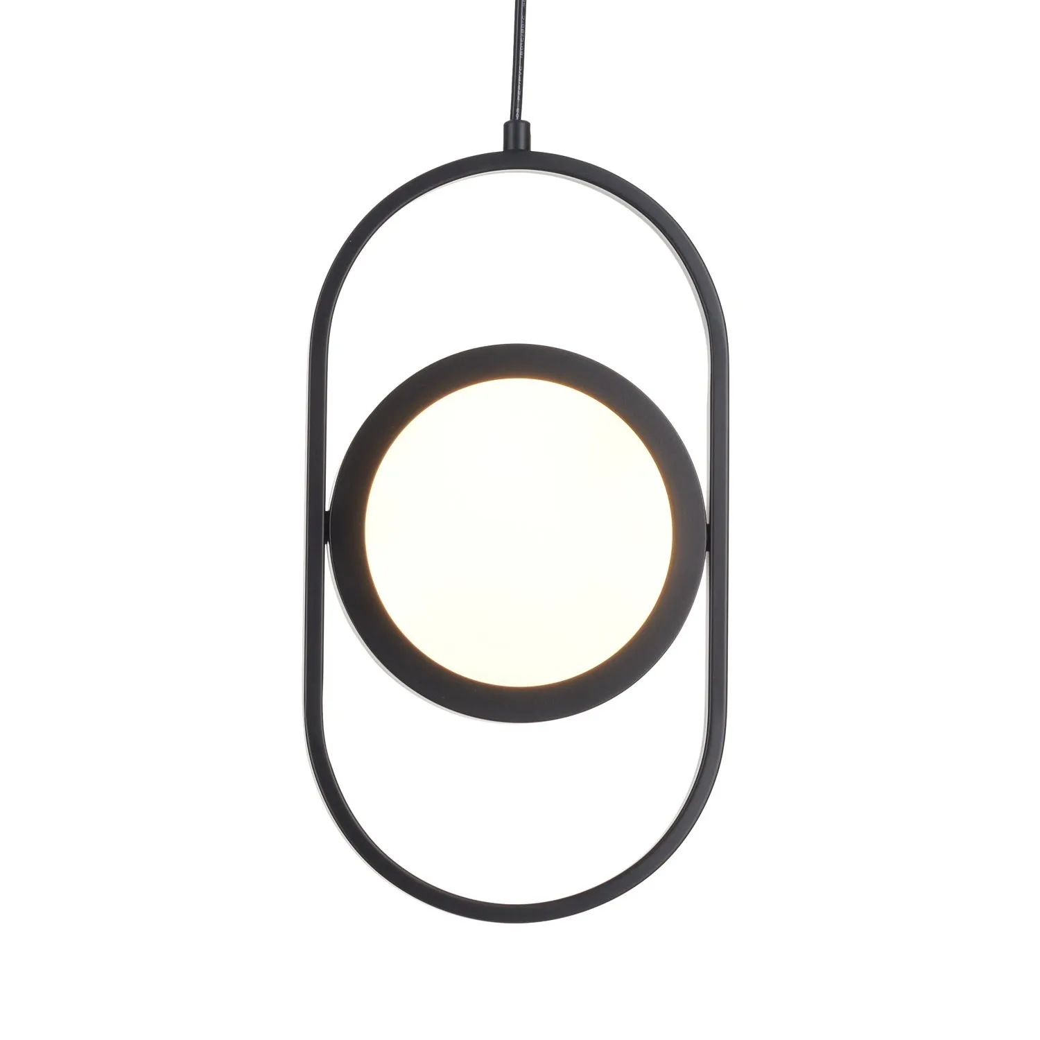 Lampa wisząca ELIPSE MINI, 32 cm - LED, czarna nowoczesna - obrazek 8