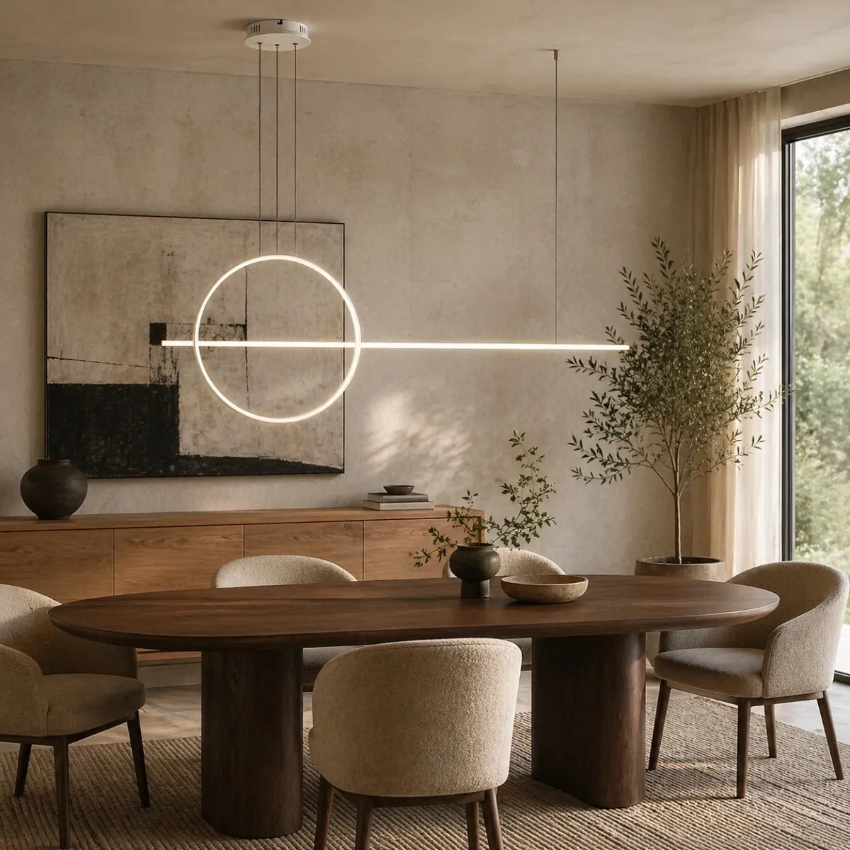 Lampa wisząca Linea No.2 120 40cm biała 3k - obrazek 3