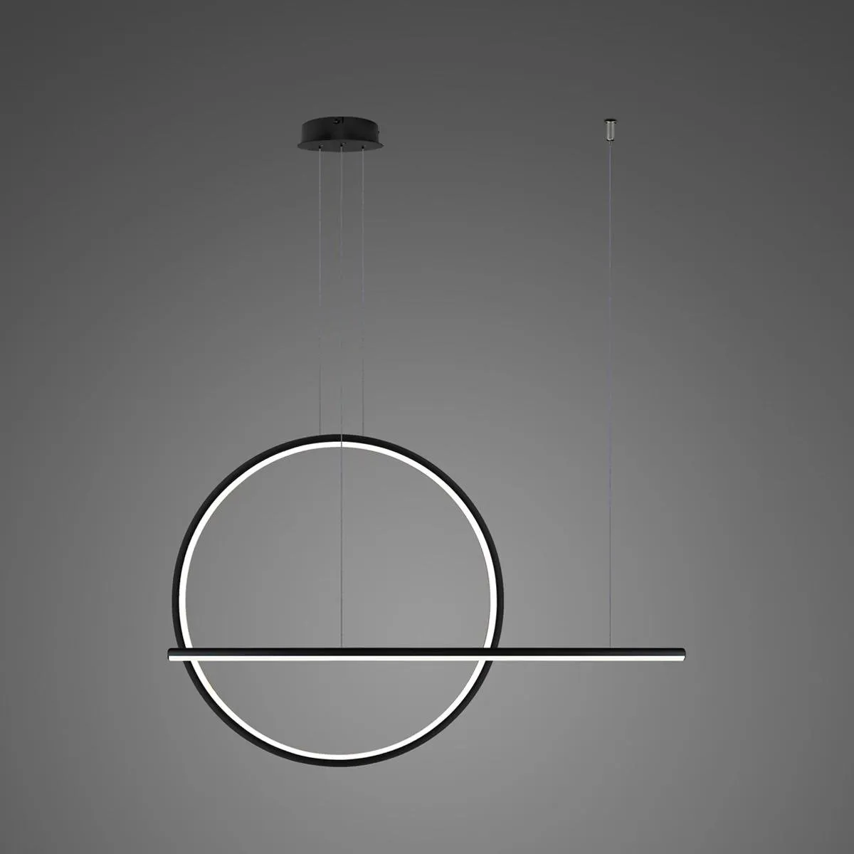 Lampa wisząca Linea No.2 80cm czarna 4k