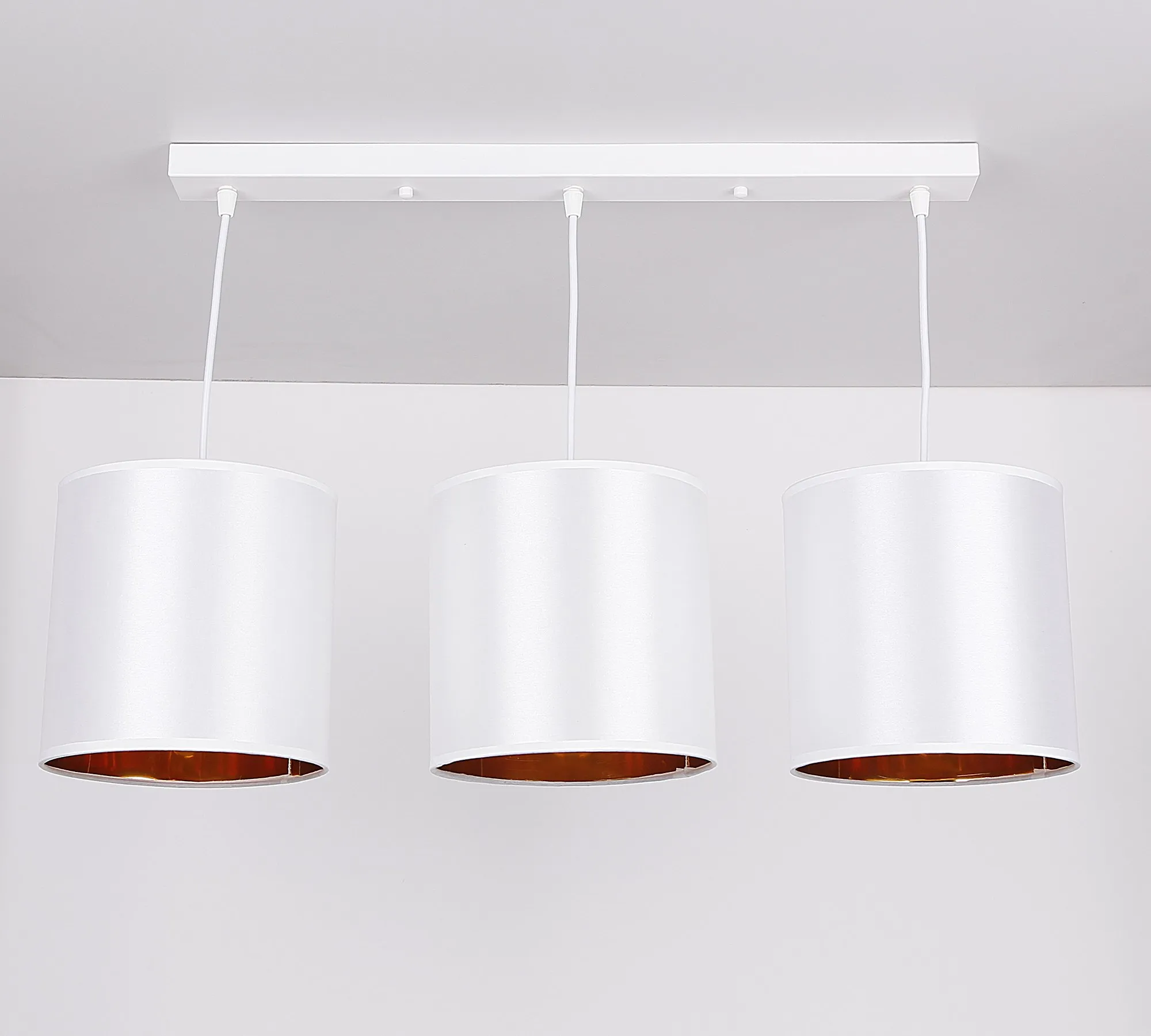 atlanta lampa wisząca biały 3x40w e27 abażur biały - obrazek 2