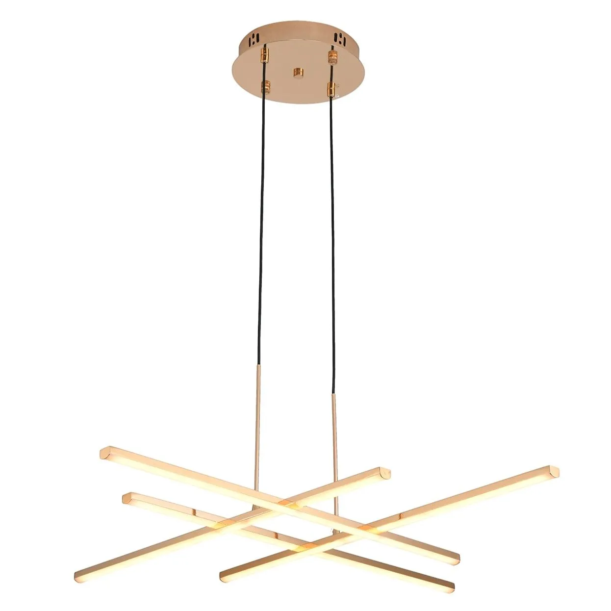 Lampa wisząca CRISS CROSS LED złota 78 cm