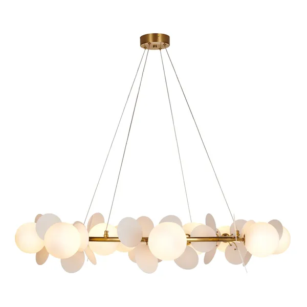 Lampa wisząca CHIC 105 cm, biało złota