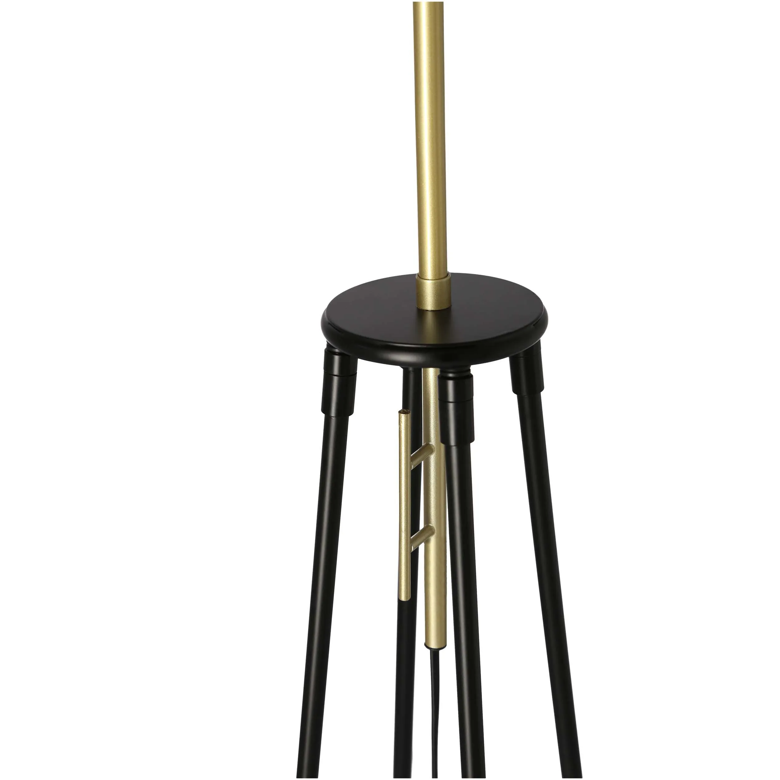 TEGOLA LAMPA PODŁOGOWA CZARNY+ZŁOTY MATOWY 1X60W E27 ABAŻUR CZARNY - obrazek 7