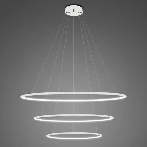 Lampa wisząca Ledowe Okręgi No.3 80cm 4k biała Dali układ 80/60/40 cm - obrazek 2