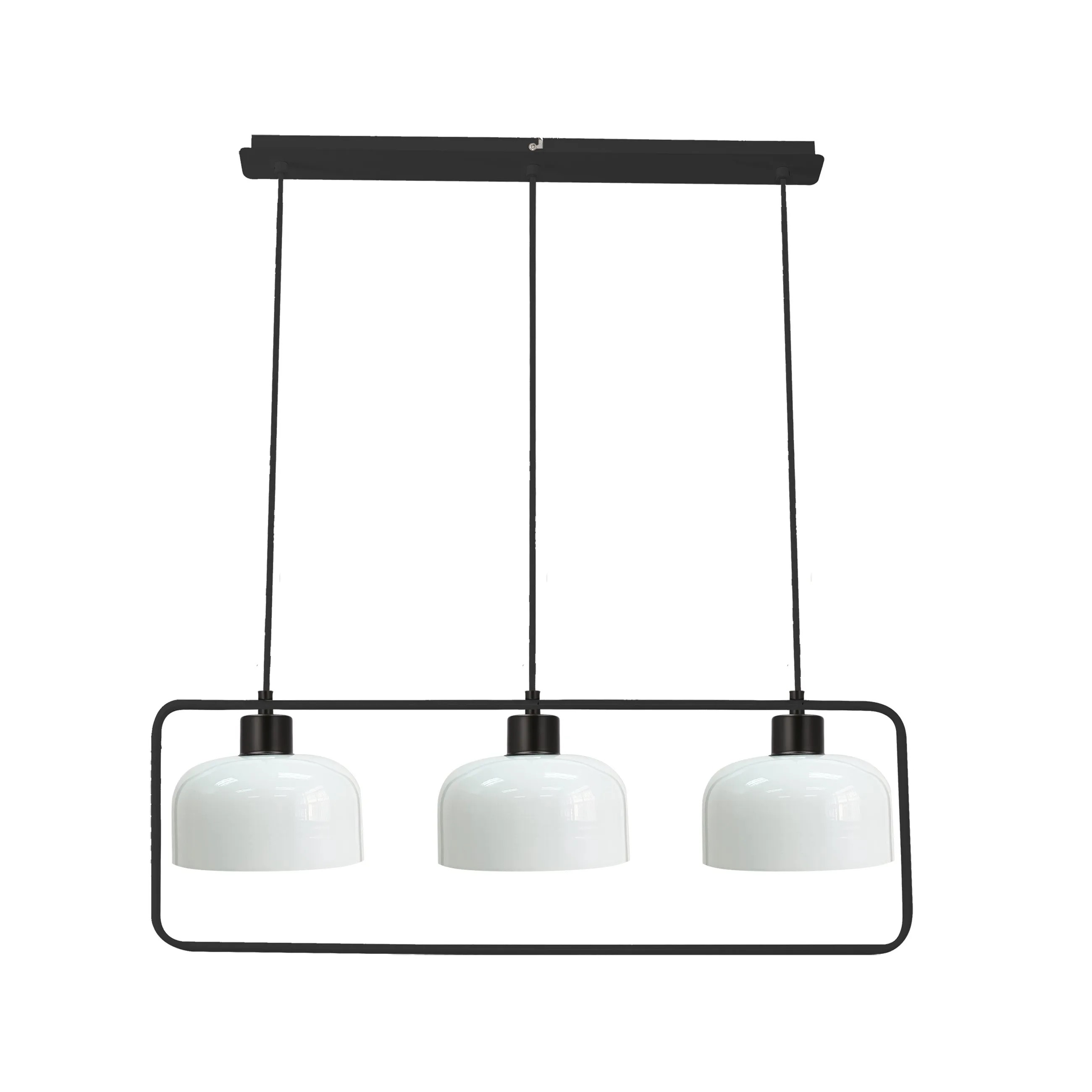 Zodiac lampa wisząca czarny 3x40W E27 klosz biały