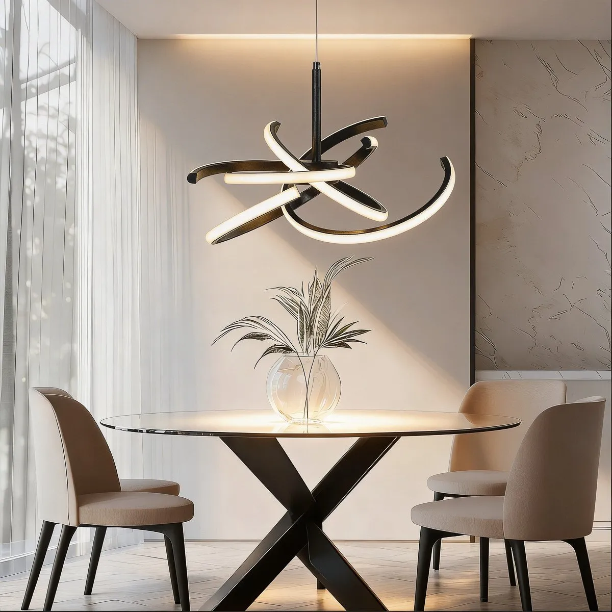 Lampa wisząca Spider 58 cm czarna LED CCT - obrazek 2