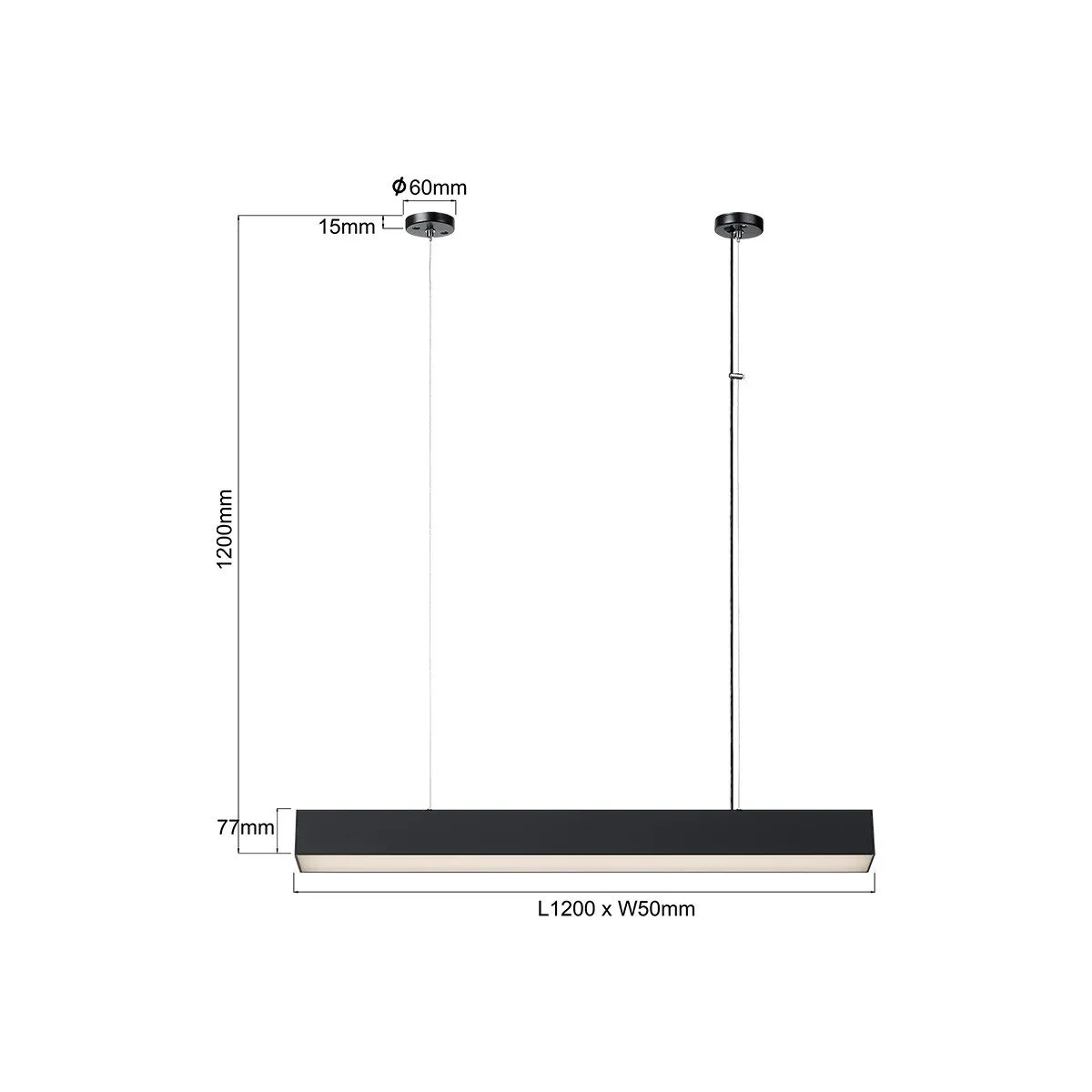 Lampa wisząca Luci M czarna Tuya LED CCT - obrazek 6