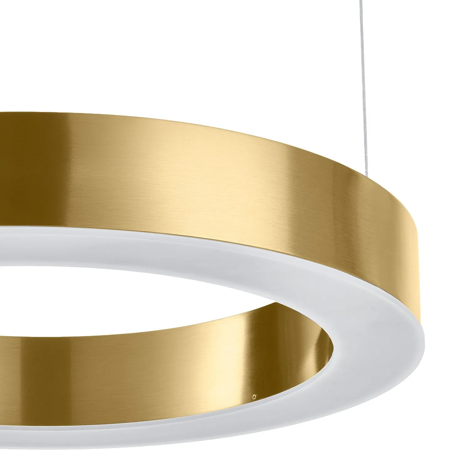 Lampa wisząca CIRCLE 40 cm - LED, ring mosiądz szczotkowany - obrazek 9