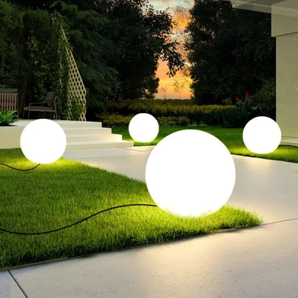 Lampa ogrodowa kula BALL 50 biała 50 cm - obrazek 3