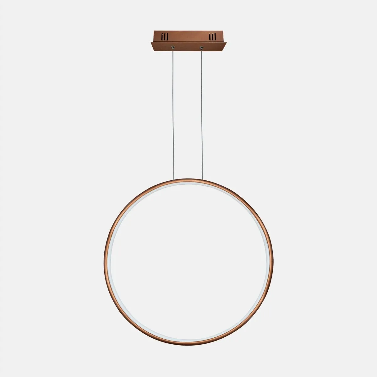 Lampa wisząca Ledowe Okręgi No.1 X 80cm 3k miedziana ściemnialna