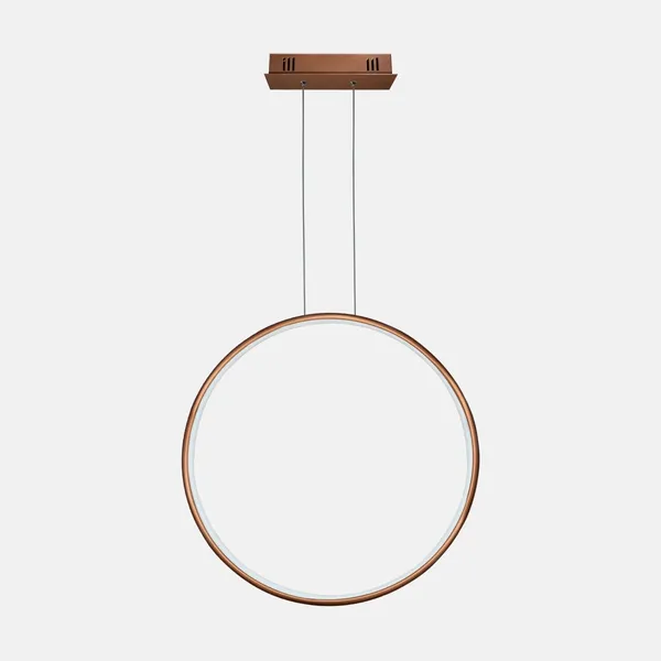 Lampa wisząca Ledowe Okręgi No.1 X 80cm 3k miedziana