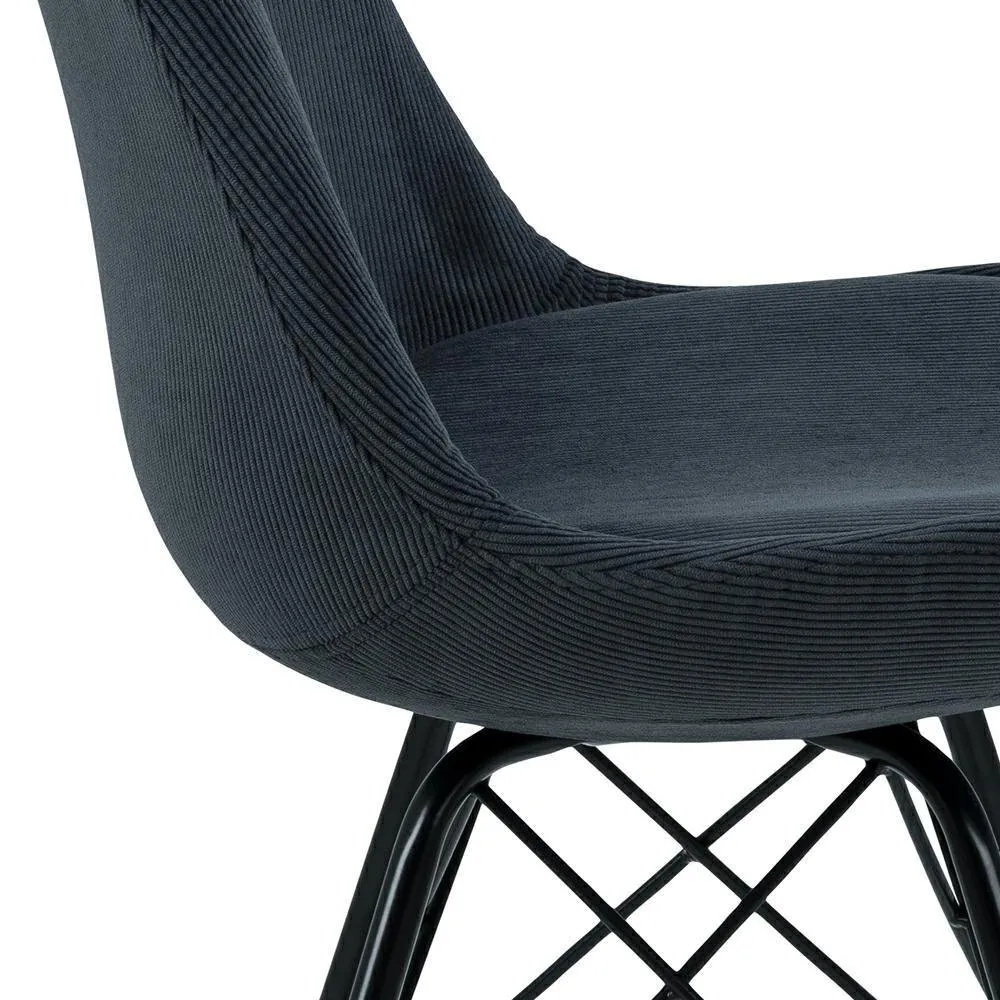 Krzesło Eris Sztruks Antracytowe - obrazek 8