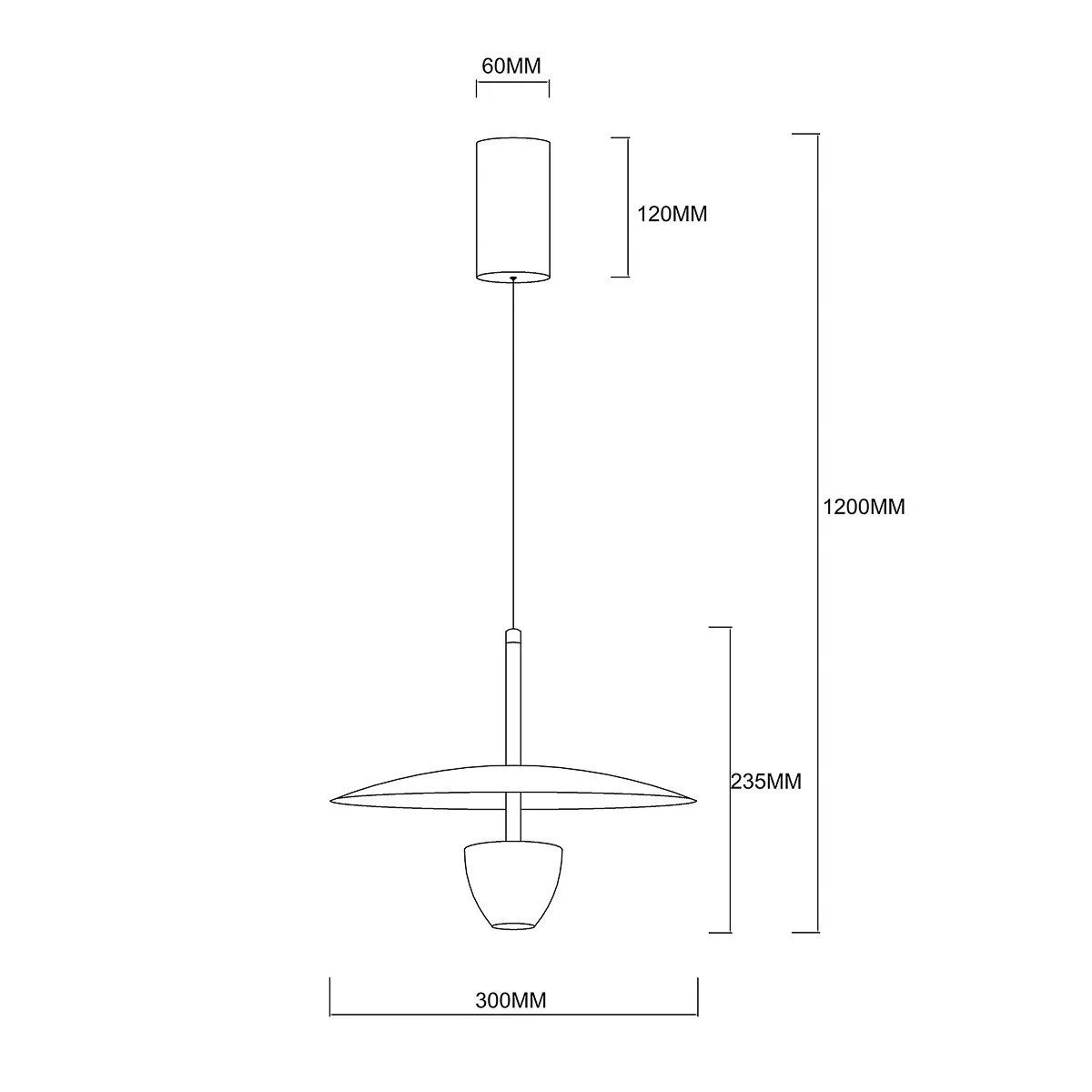 Lampa wisząca Ufo S czarna LED CCT - obrazek 8