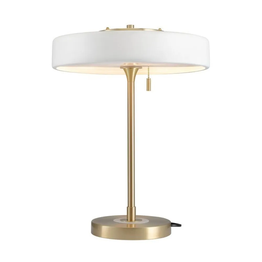 Lampa stołowa ARTDECO - biało - złota