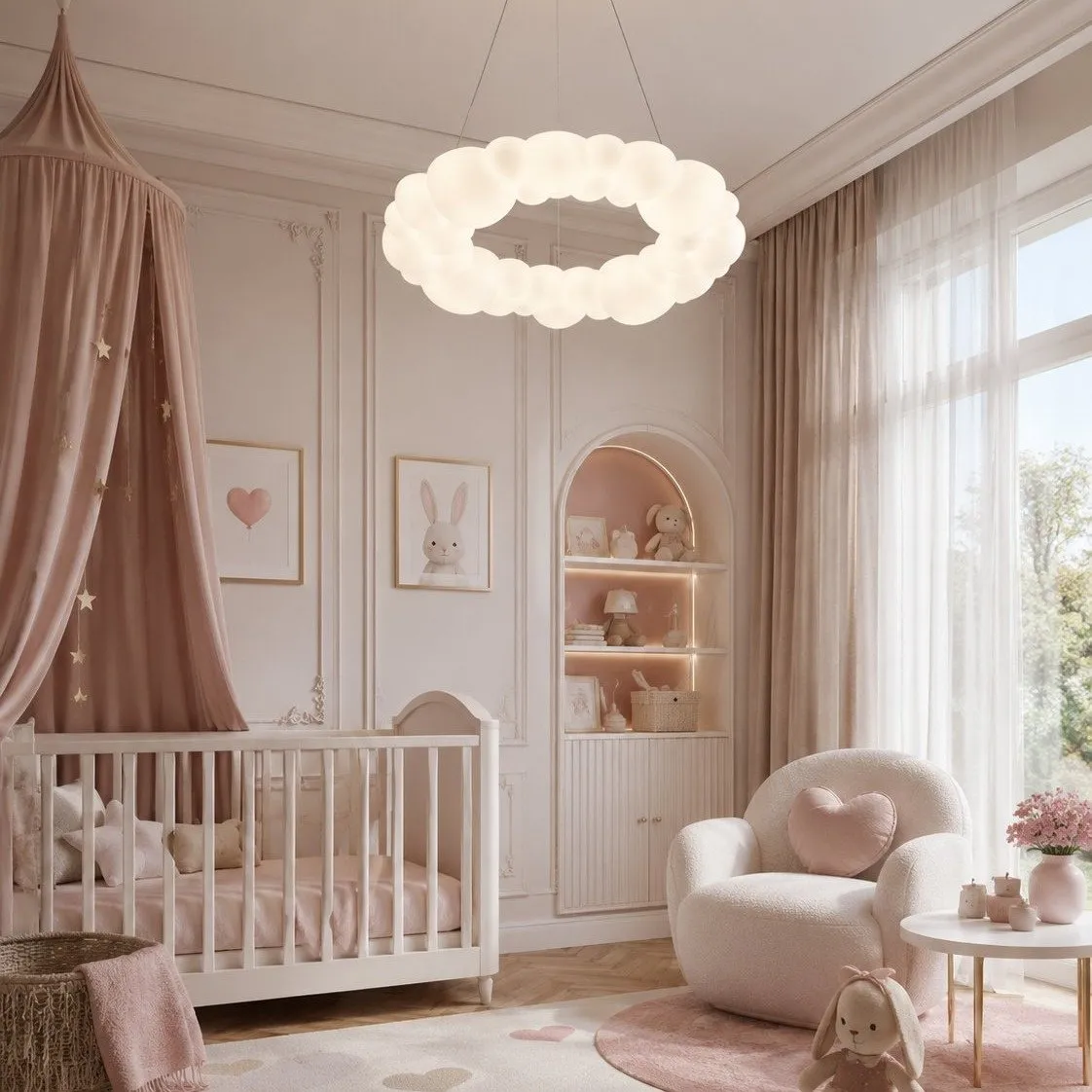 Lampa wisząca CLOUD 50 cm- akrylowa, w kształcie chmurki 3000 - 4000 - 6000 K - obrazek 2