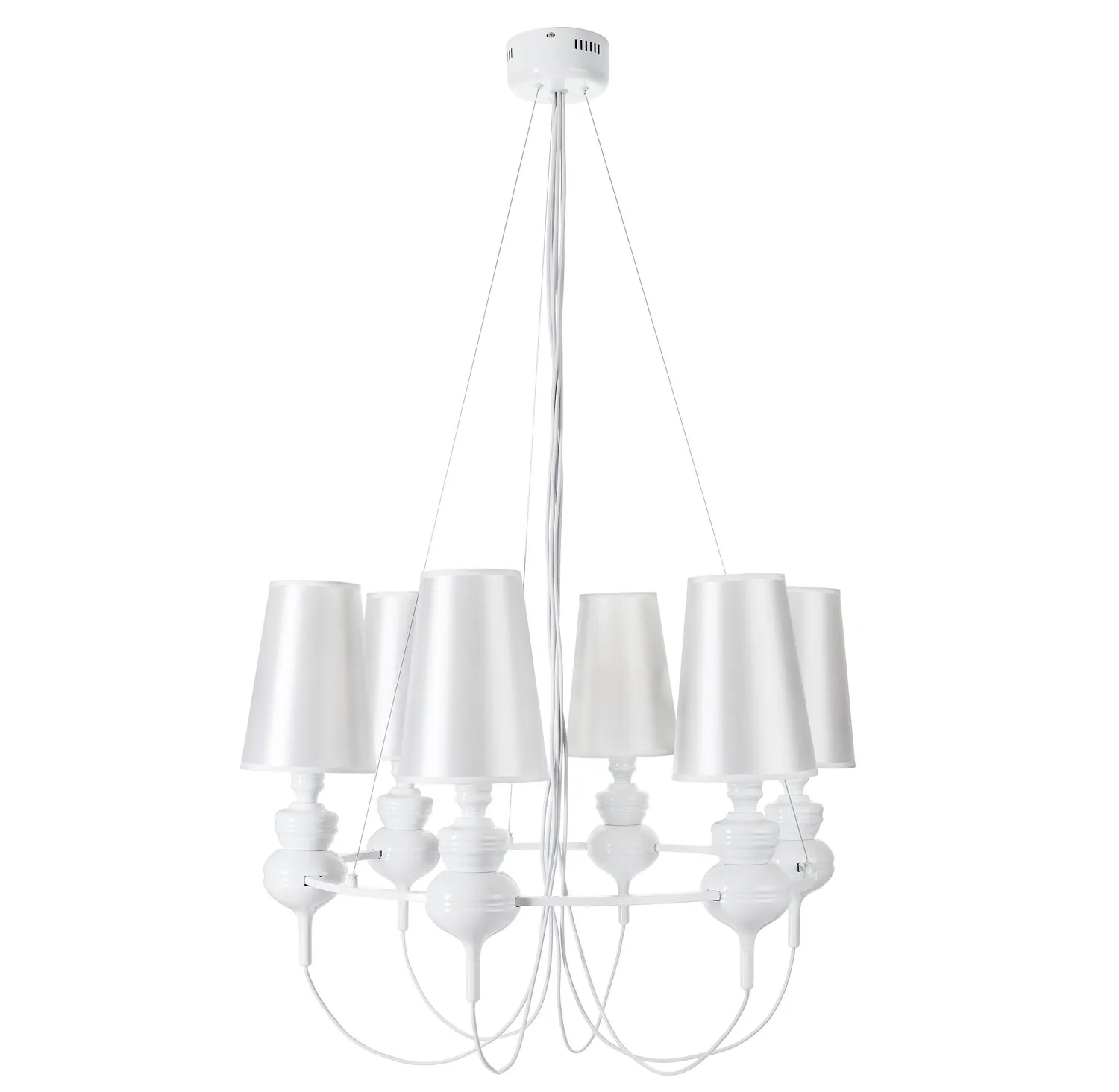 Lampa wisząca QUEEN-6 biała - obrazek 5