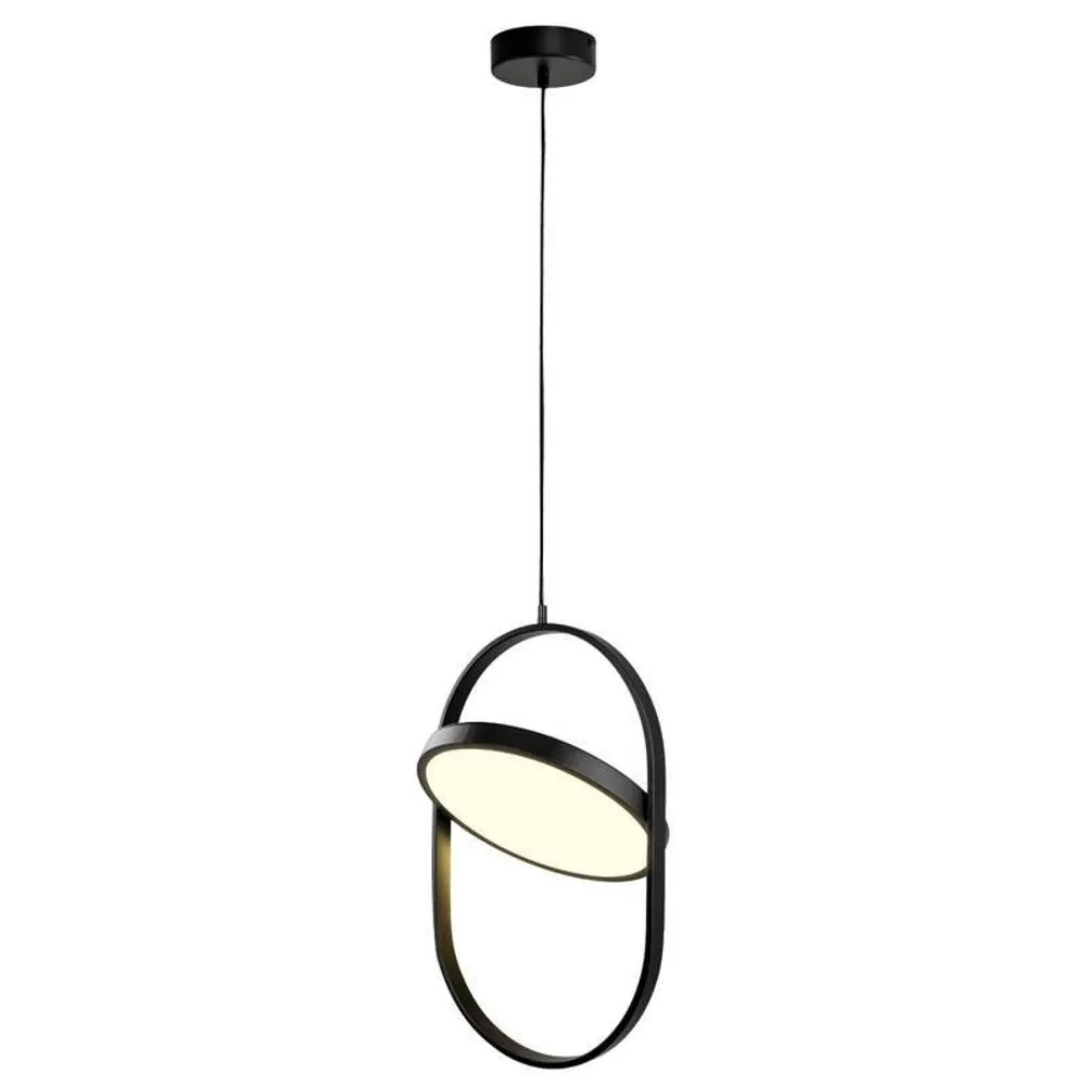 Lampa wisząca ELIPSE L, 65 cm - LED, czarna nowoczesna