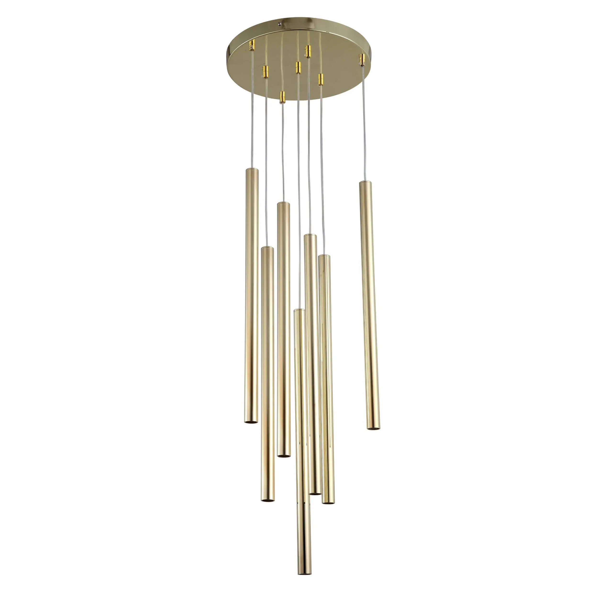 Lampa wisząca Lungo 7 złota 7xG9