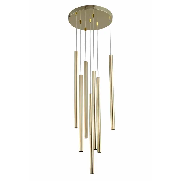 Lampa wisząca Lungo 7 złota 7xG9
