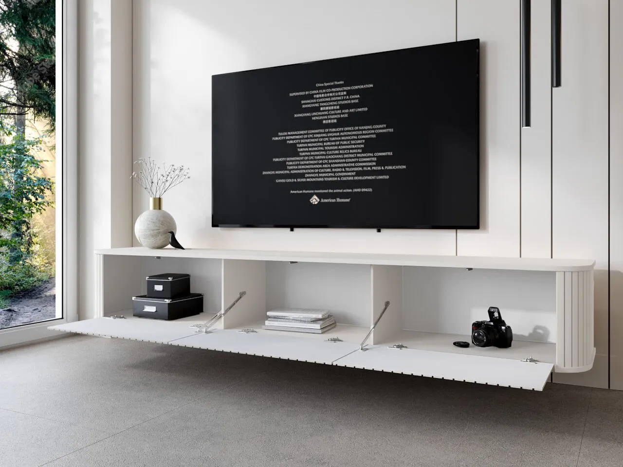 Komoda RTV wisząca ZYLIO 215 biały - obrazek 5