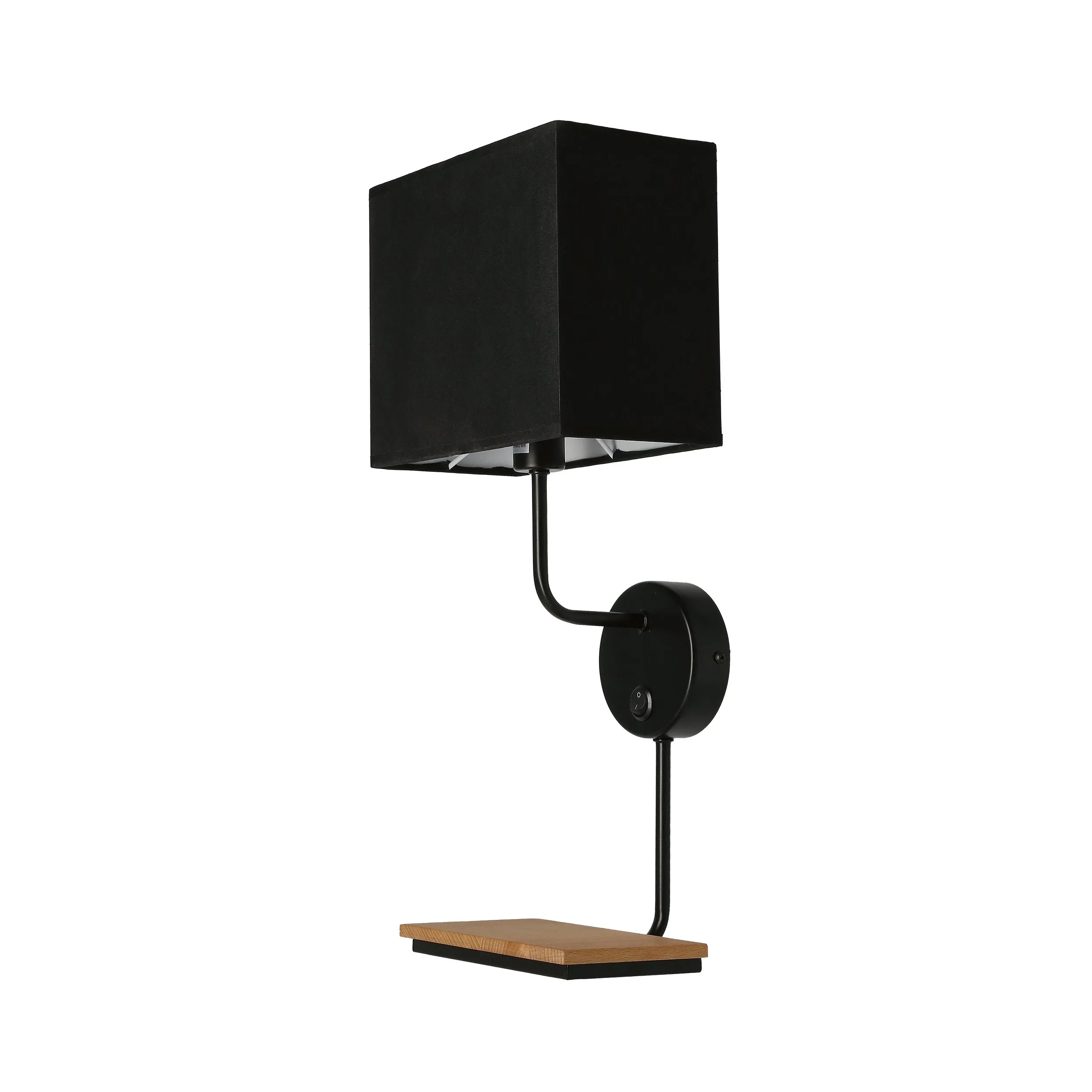 Keto lampa kinkiet czarny 1x40w e14 abażur czarny z włącznikiem - obrazek 7
