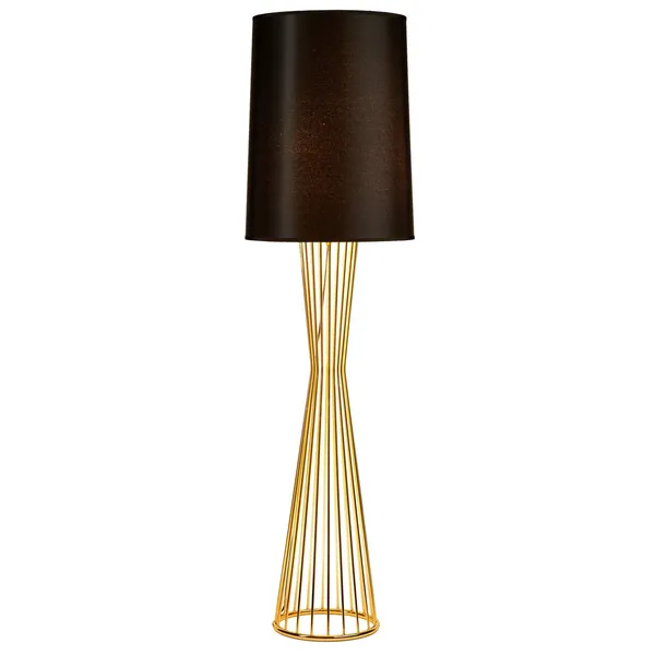 Lampa podłogowa FILO-1 czarno-złota, metalowa, E27, 145 cm