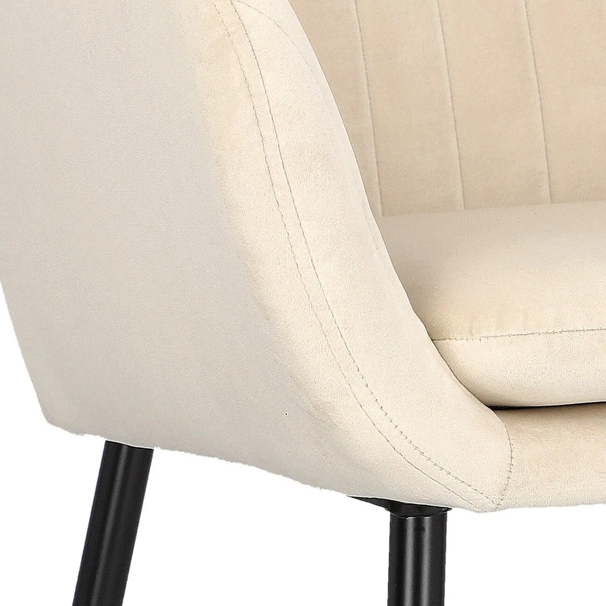 Krzesło Emilia Velvet sand /black - obrazek 13