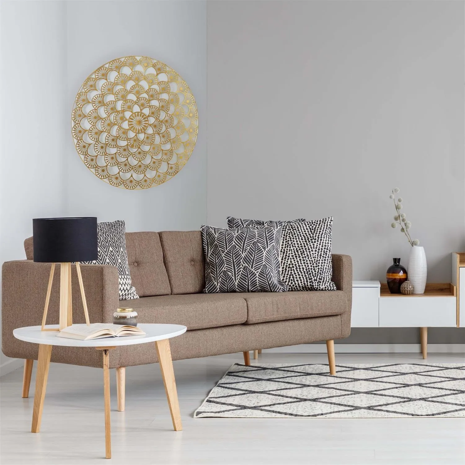Dekoracja ścienna Mandala 70cm złota - obrazek 2