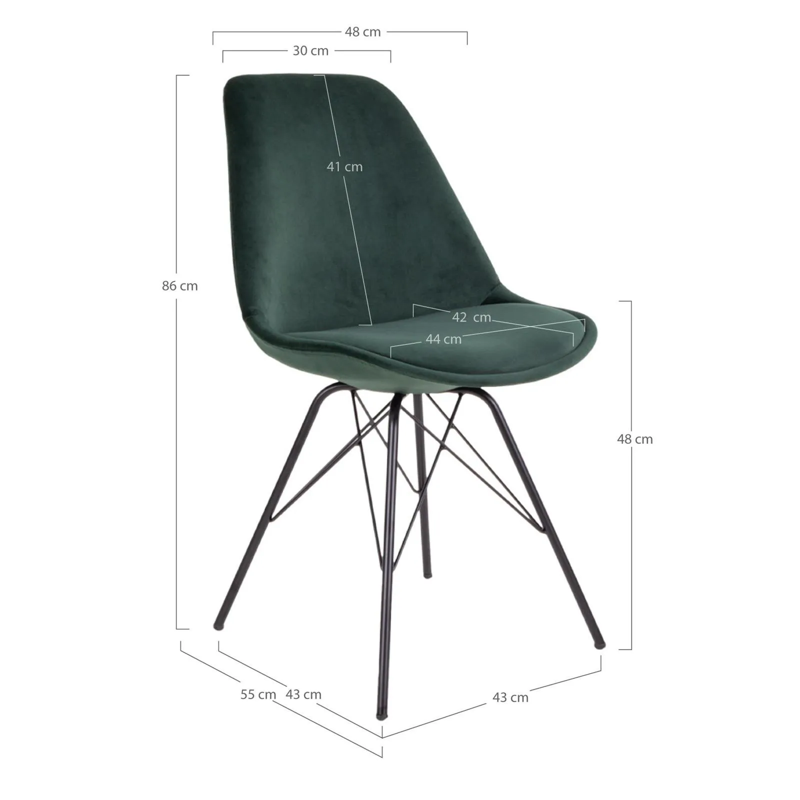 Krzesło Oslo Velvet zielone ciemne - obrazek 4