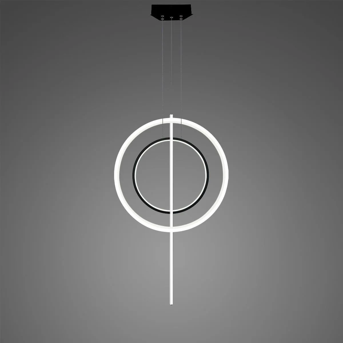 Lampa wisząca Linea No.5 60/40cm czarno biała 3k - obrazek 2