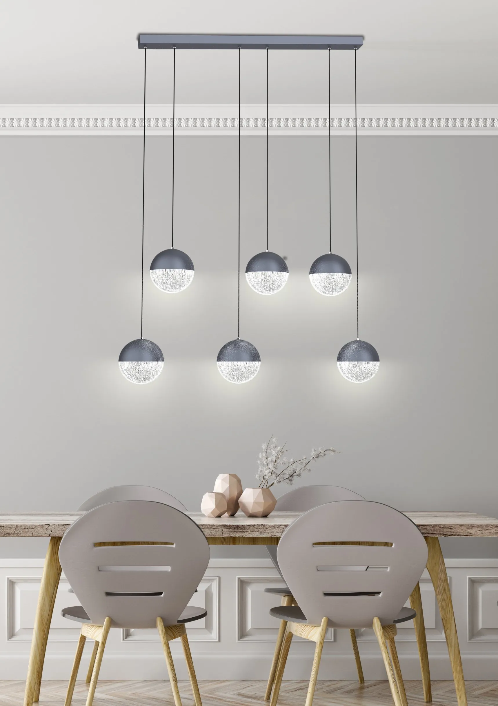 FURNI LAMPA WISZĄCA 6X5W LED SZARY 4000K APETI - obrazek 2