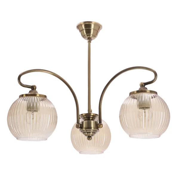 Lampa wisząca TORES stare złoto 3x60W E27 klasyczna oprawa sufitowa do salonu jadalni sypialni