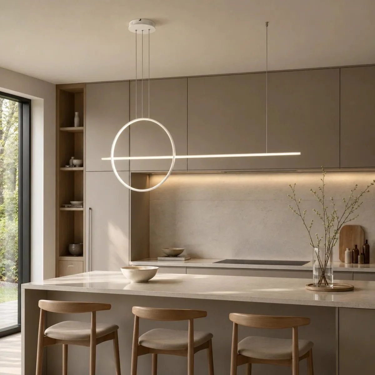 Lampa wisząca Linea No.2 120 40cm biała 3k - obrazek 2