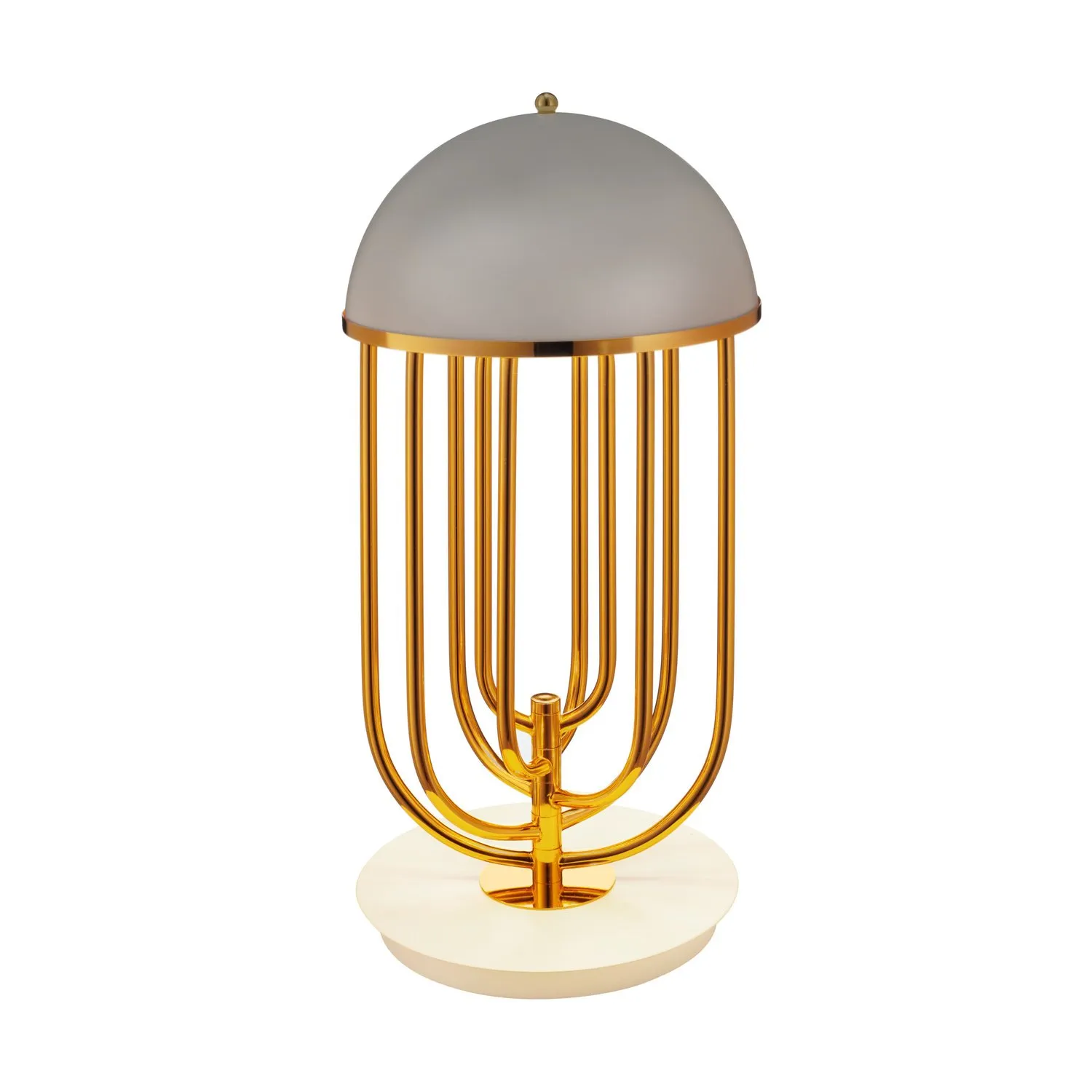 Lampa stołowa DOLCE VITA biało złota 60 cm - obrazek 2