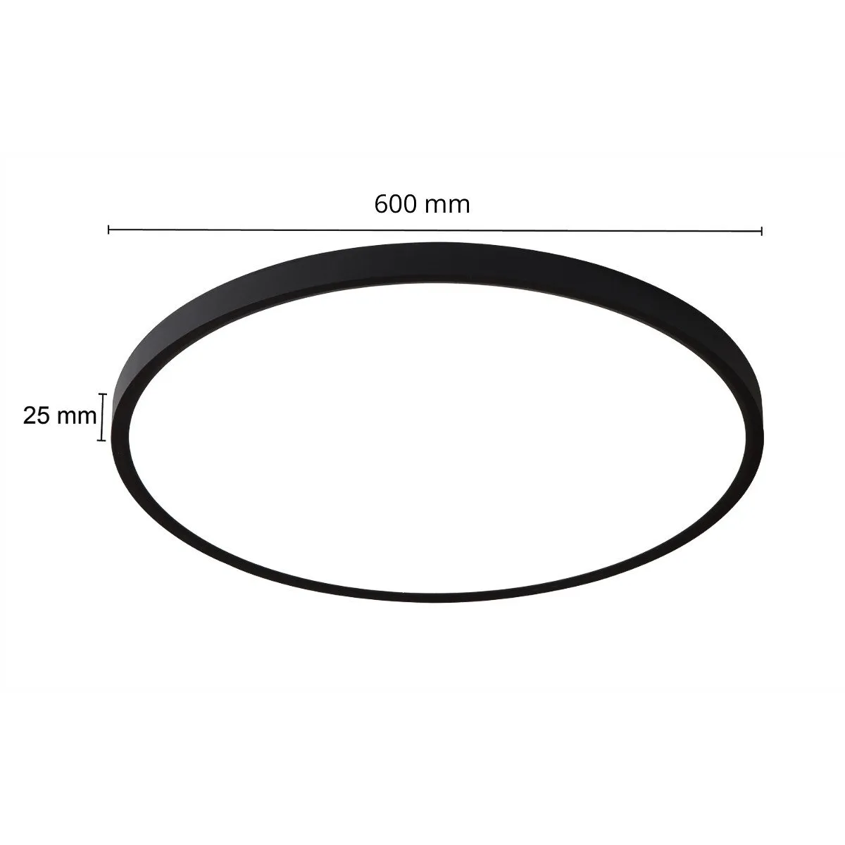 Plafon California 60 cm czarny LED CCT - obrazek 11